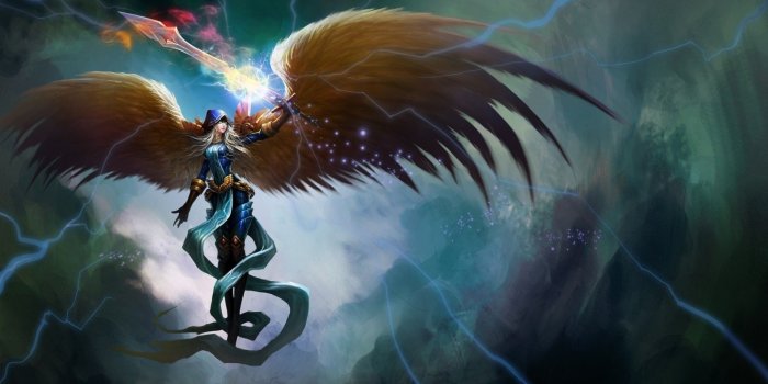 1920x1200 Kayle in the clouds - League of Legends wallpaper - Game wallpapers