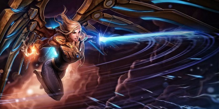 2560x1440 2828320 digital art league of legends kayle wallpaper and background