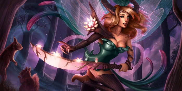 1332x850 Wallpaper art, lol, League of Legends, kayle, Judicator, Elderwood