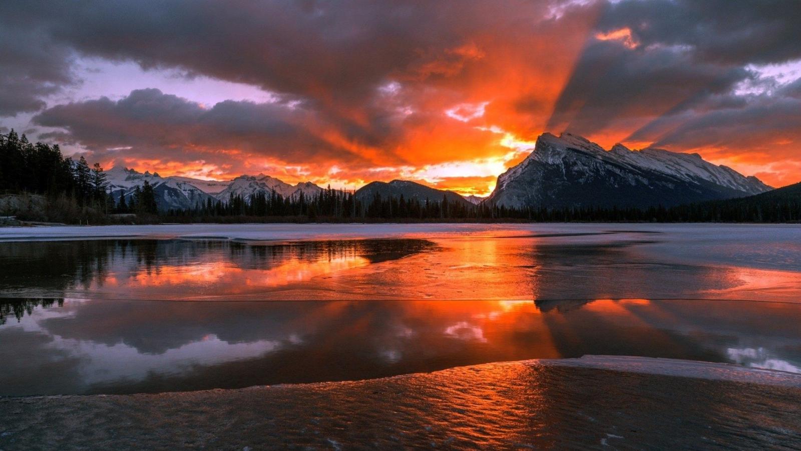1920x1080 Wallpapers Alberta, Winter, Windows, Mountains, Canada,nature