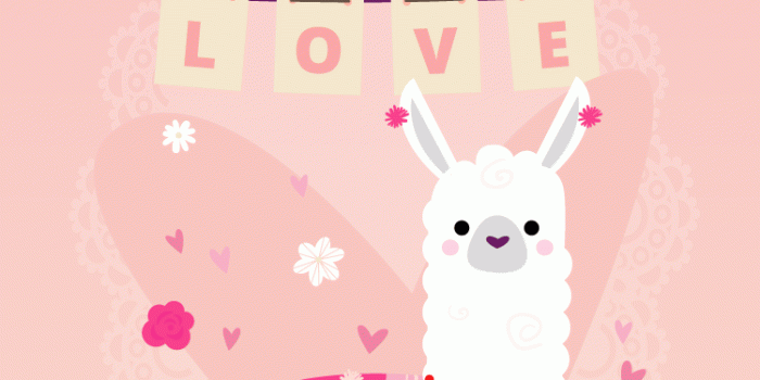 750x1334 Free Wallpaper for February 2019 : Valentine the Llama - Goodie Mood