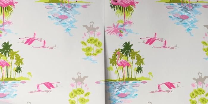 1100x1318 Flamingo Wallpaper, Kingdom Home | Milton & King