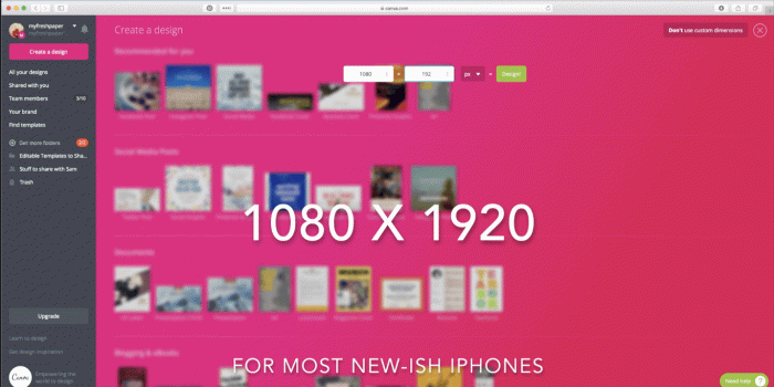 1366x712 How to make a cell phone wallpaper background in Canva - Biz BFF