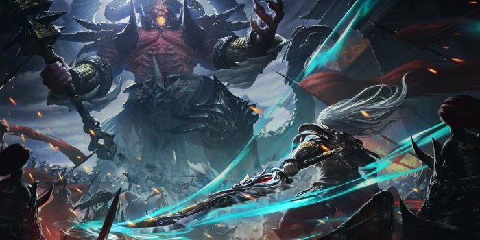 1332x850 Wallpaper Monster, Style, The demon, Fantasy, Warriors, Art, Art