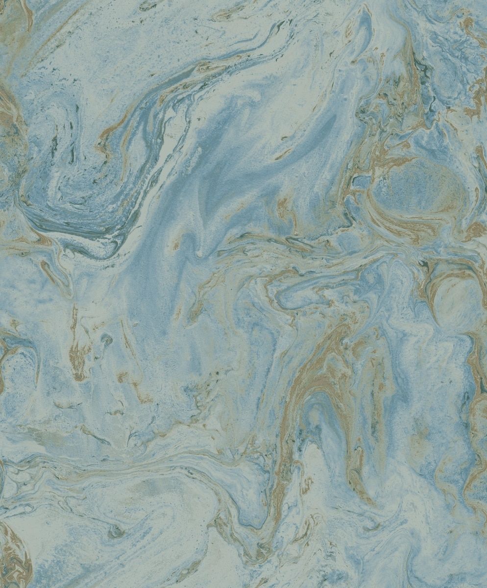 994x1200 York Y6231206 Antonina Vella Oil & Marble Wallpaper Bright Blue/Gold