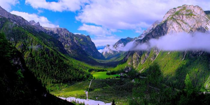 1920x1200 mountain, Forest, Valley, Green, Clouds, Nature, Landscape