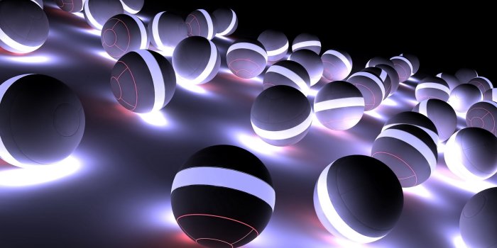 1920x1080 Download wallpaper 1920x1080 balls, neon, light, bright, shadow full