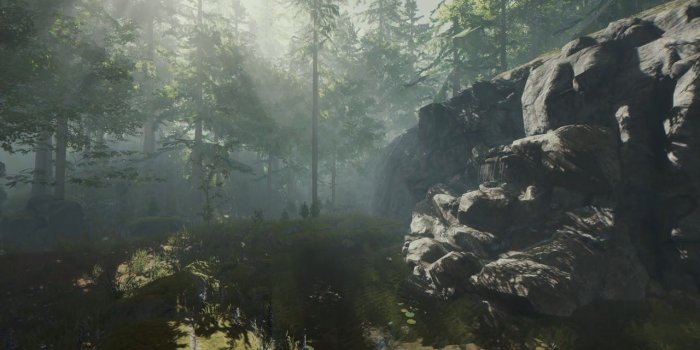 1280x720 Wallpaper Engine - The Forest Waterfall Loop with Sound