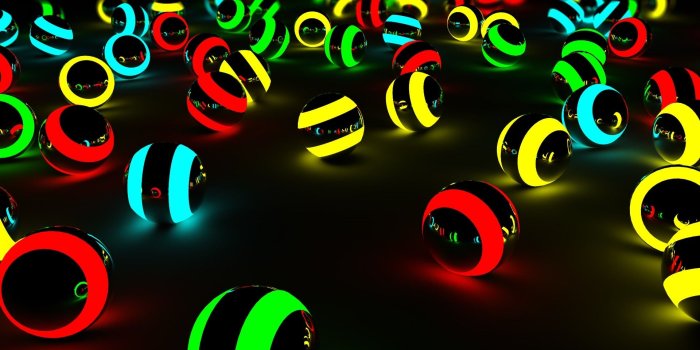1920x1200 Neon 3d balls wallpaper - HD Wallpapers