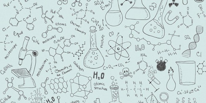 1650x1070 Chemistry Wallpaper | Cute Doodle Design | MuralsWallpaper