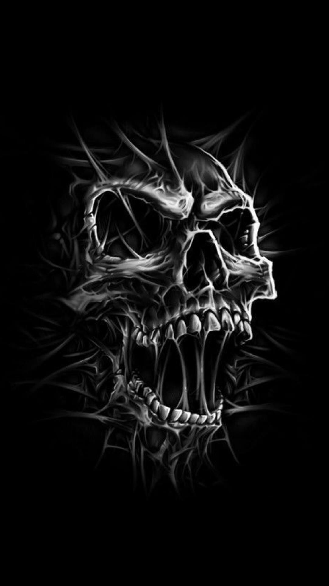 1080x1920 62+ Badass Skull Wallpapers on WallpaperPlay