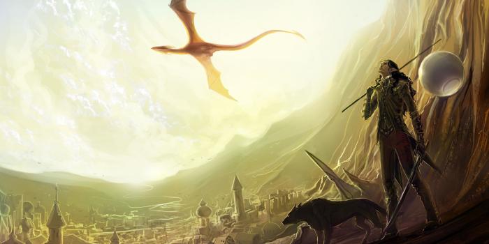 2560x1600 Elf in the city wallpaper - Fantasy wallpapers - #18239