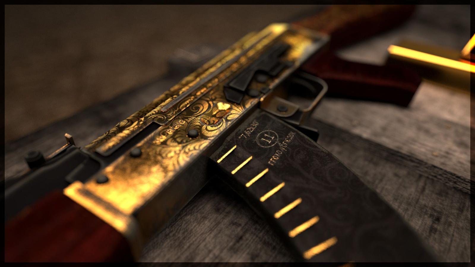 1920x1080 Gold Guns Wallpaper Ak 47 (72+ images)
