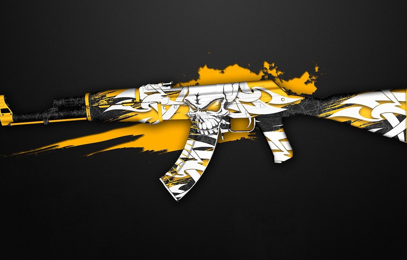1332x850 Wallpaper graffiti, skull, AK-47, paint, workshop, cs go, creep
