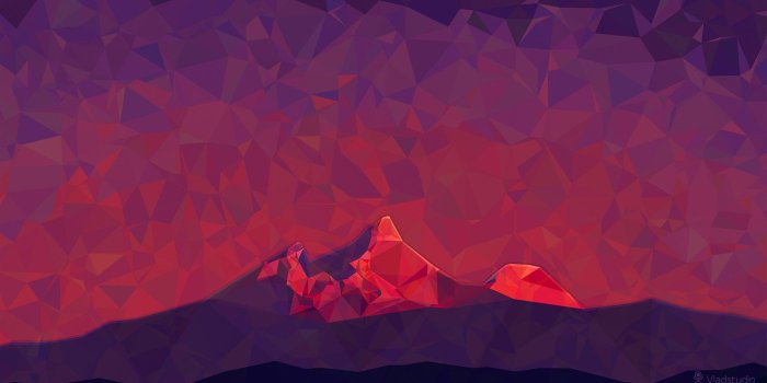1920x1080 hills, 2D, low poly, minimalism, triangle, digital art - wallpaper