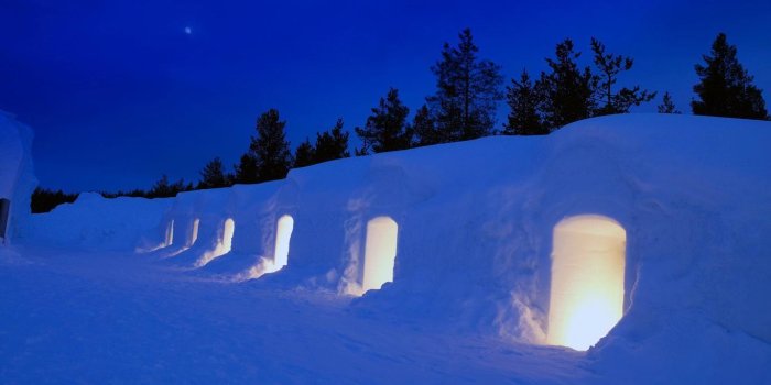 1366x768 Finland Igloo | WallpaperFool