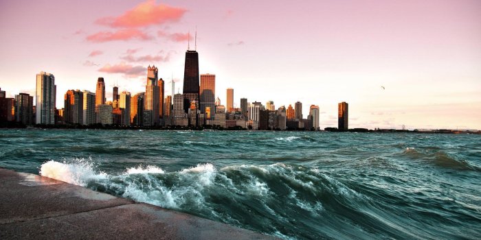 1920x1200 Chicago and lake Michigan [2] wallpaper - World wallpapers - #30035