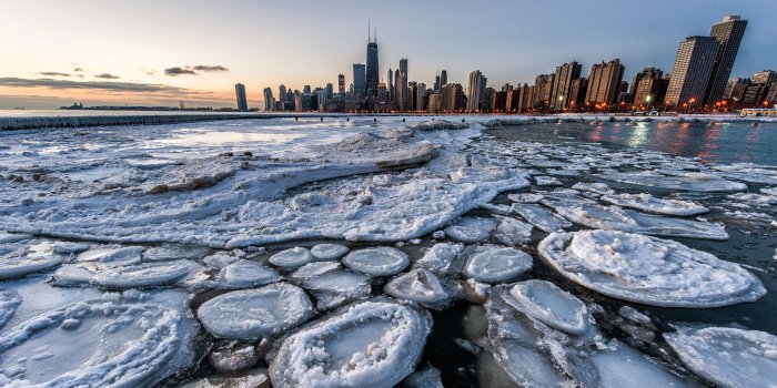 3840x2400 Frozen Chicago Skyline ❤ 4K HD Desktop Wallpaper for 4K Ultra HD TV