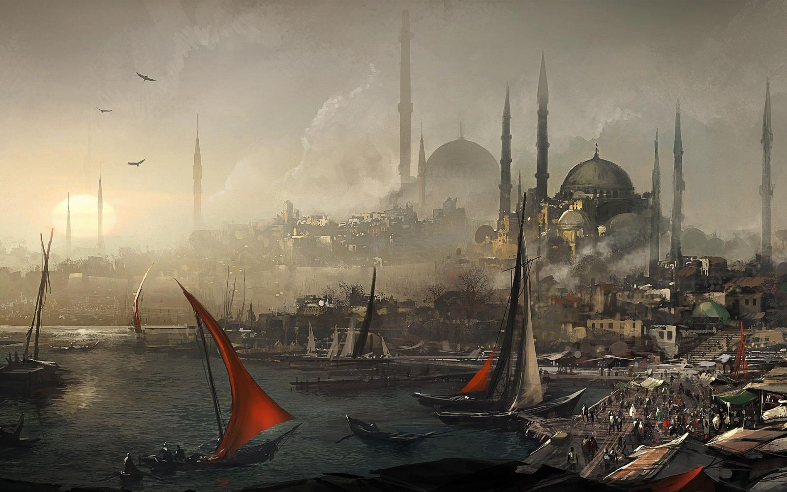 1920x1200 mosques, Istanbul, Turkey, Assassins Creed: Revelations, HaliÃ