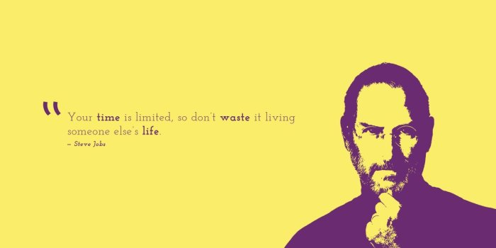 1280x720 Wallpaper Time is limited, Don't waste, Steve Jobs, Popular quotes