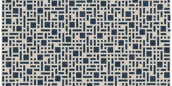 1000x1000 8 in. x 10 in. Bento Indigo Geometric Wallpaper Sample