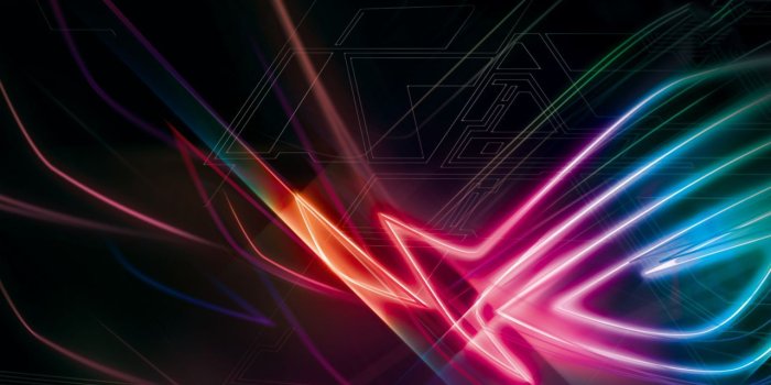 1280x720 Wallpaper ASUS ROG, Republic of Gamers, Neon art, 4K, Abstract, #17145