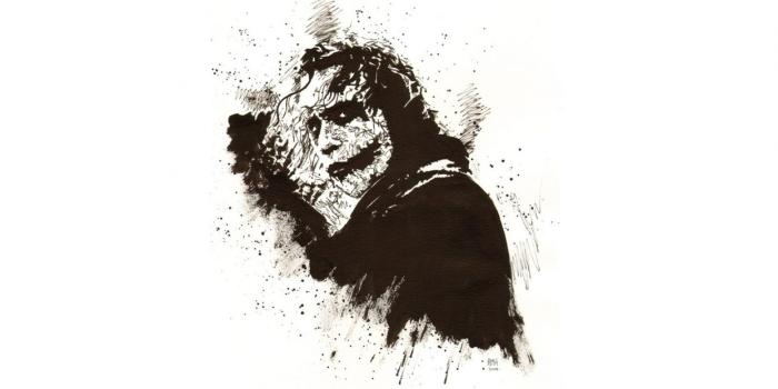1244x700 Batman The Dark Knight Joker Drawing White wallpaper | 1920x1080