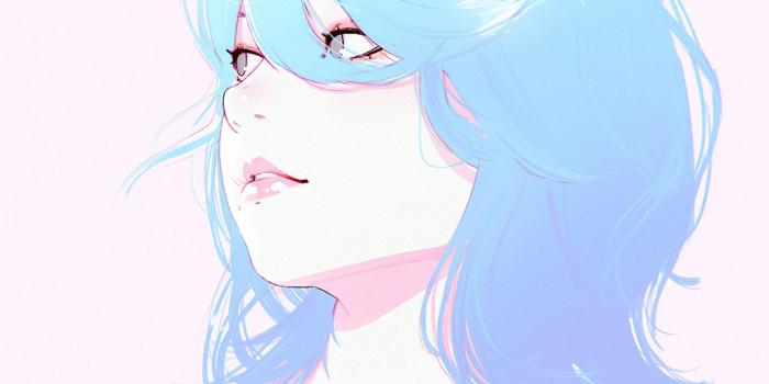 2732x2732 bd27-ilya-girl-anime-face-drawing-painting-art-illustration-wallpaper