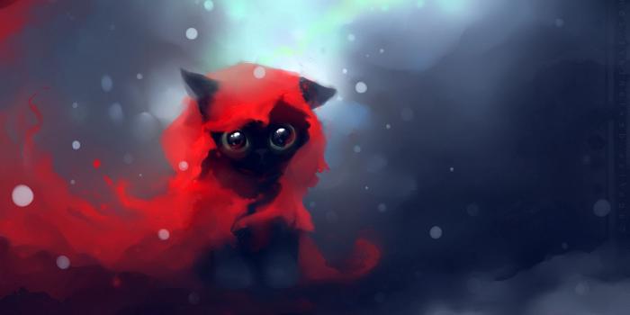 1920x1080 Download wallpaper 1920x1080 cat, drawing, art, apofiss hd background