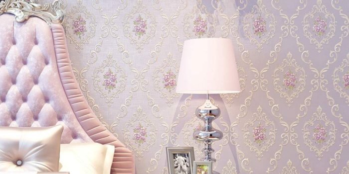 1050x1050 Floral Wallpapers Blue 3D Wall Covering Flower TV Bed Room Embossed  Textured Wallpaper Luxury .papel De Parede Floral Beige 10m.