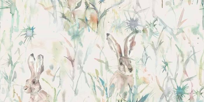 1065x1200 Voyage Jack Rabbit Cream Wallpaper