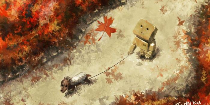 1920x1080 Dando walking a dog, drawing Desktop wallpapers 1920x1080