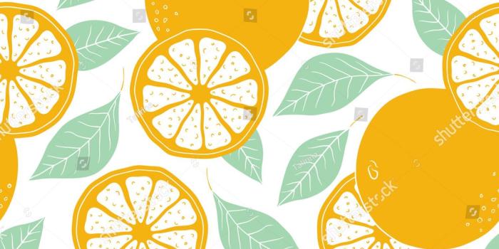 1500x1600 Fresh oranges background, hand drawn icons. Doodle wallpaper vector