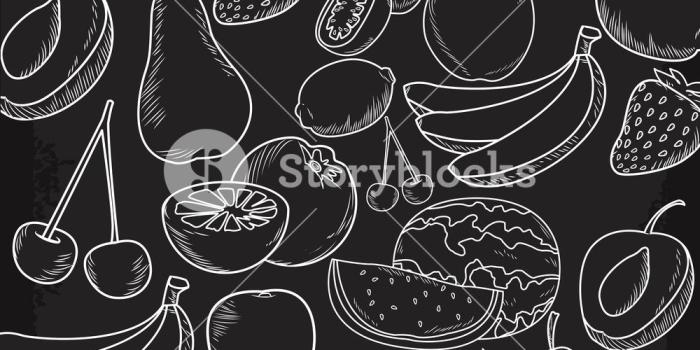 1000x1000 hand drawn fruit summer variety black and white sketch wallpaper