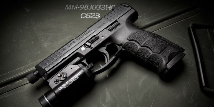 1332x850 Wallpaper macro, gun, Tactical, HK VP9 images for desktop, section