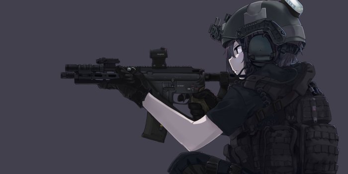 3751x2110 Animae character wearing tactical shirt HD wallpaper | Wallpaper Flare