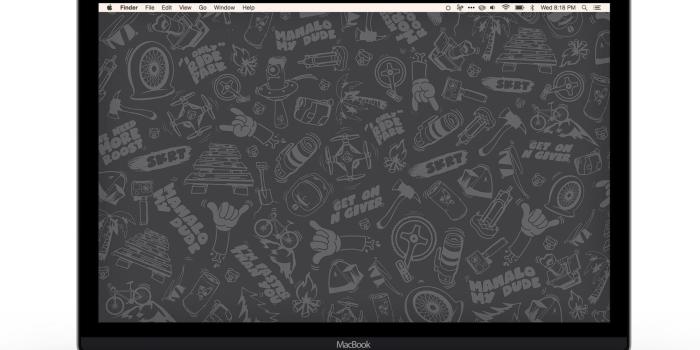 1800x1799 Wheel of Gnar Doodle Wallpaper (DIGITAL DOWNLOAD)