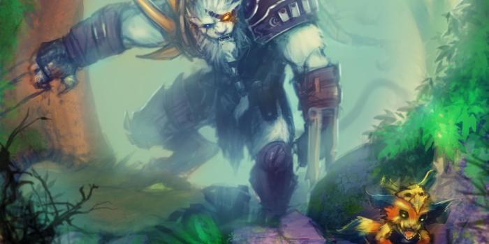 2113x1589 Rengar & Gnar | LoLWallpapers