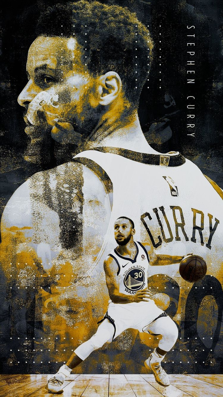 750x1334 Wanted to share this beautiful Stephen Curry wallpaper! : warriors