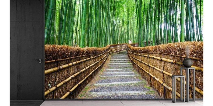1100x772 wall26 - Path to Bamboo Forest Arashiyama Kyoto Japan - Removable Wall  Mural | Self-Adhesive Large Wallpaper - 100x144 inches