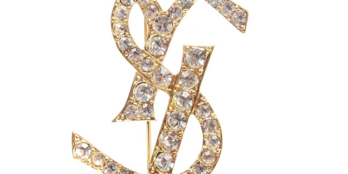 2048x2048 Saint Laurent YSL Monogram Brooch