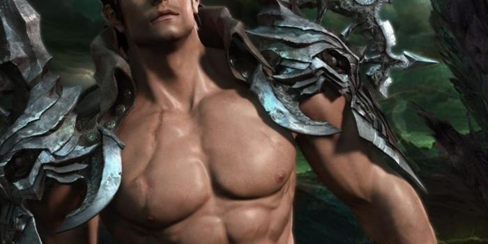 1024x1024 Fantasy Men Wallpaper | Fantasy Men Muscular Artwork Guy HD iPad