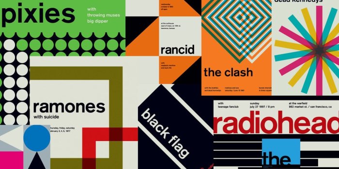 1332x850 Wallpaper music, radiohead, poster, punk, the cure, black flag