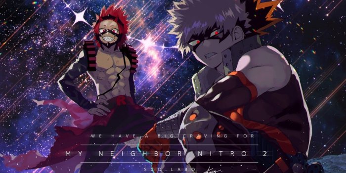 1680x1050 Download 1680x1050 Kirishima Eijirou, Bakugou Katsuki, Boku No Hero