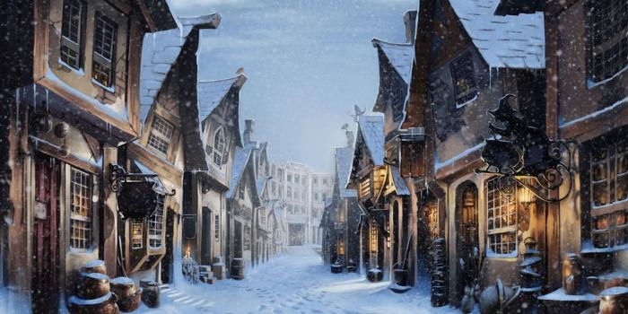 1400x700 High Street in Hogsmeade | The Magical World | Harry potter