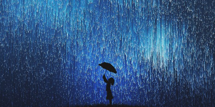 2560x1600 Wallpaper of Umbrella, Rain, Silhouette, Dream background & HD image