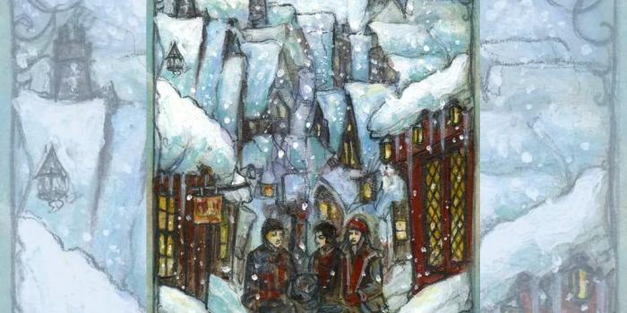 1024x768 Harry Potter Christmas 08 wallpaper (Hogsmeade) | Harry Potter