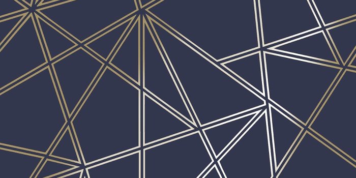 1502x1502 3D Apex Geometric Wallpaper Triangle Metallic Luxury Paladium Holden Décor  Navy/Gold