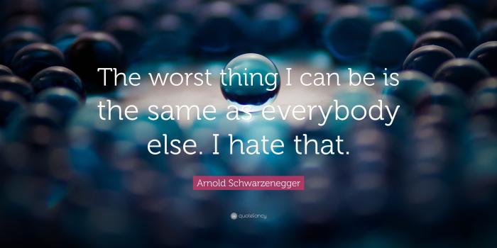 3840x2160 Arnold Schwarzenegger Quote: “The worst thing I can be is the same