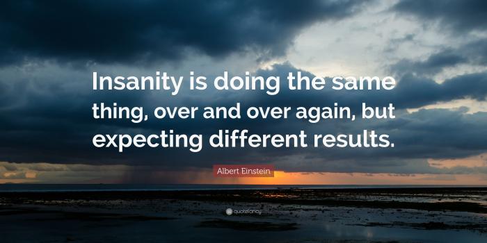 3840x2160 Albert Einstein Quote: “Insanity is doing the same thing, over and